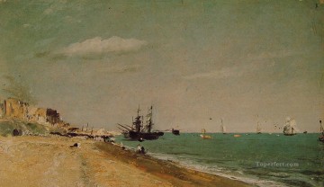 Juan Constable Painting - Brighton Beach con Colliers Romántico John Constable